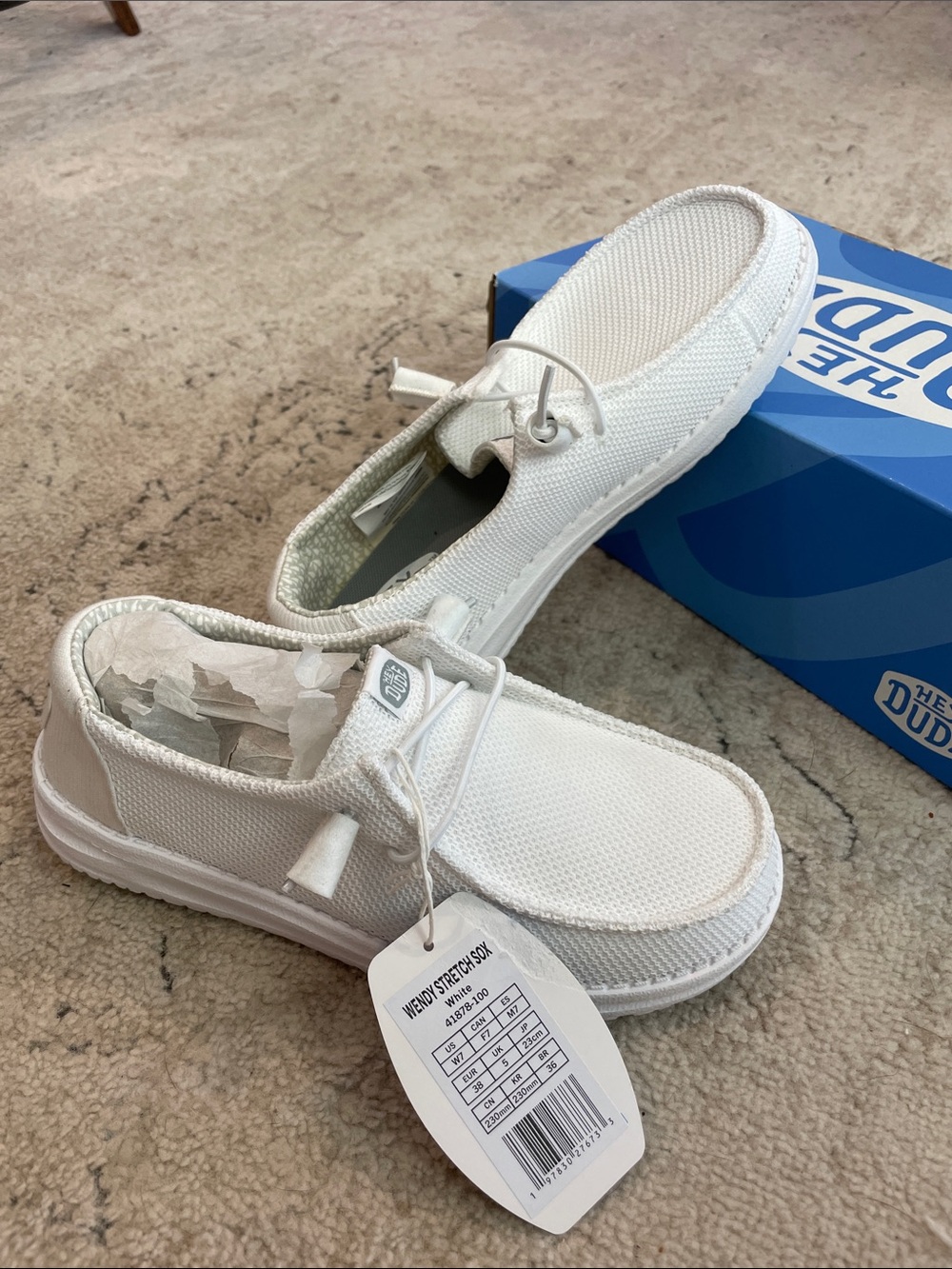 Hey Dude all White Slip-On Sneakers - Picture 6 of 14